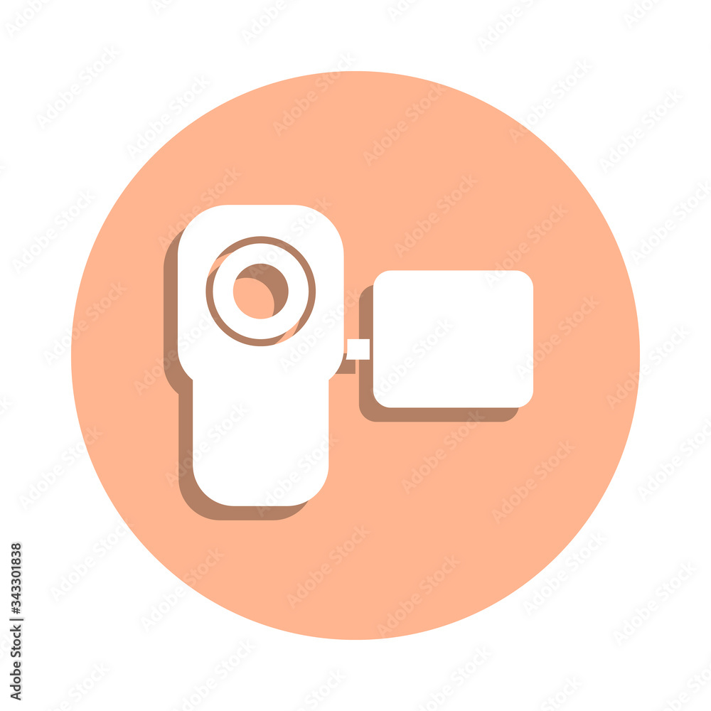 Poster camera manual badge icon. simple glyph, flat vector of police icons for ui and ux, website or mobile