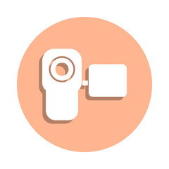 Camera manual badge icon. Simple glyph, flat vector of police icons for ui and ux, website or mobile application