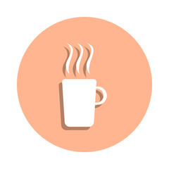 A cup of coffee badge icon. Simple glyph, flat vector of police icons for ui and ux, website or mobile application