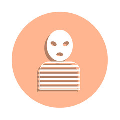 Criminal badge icon. Simple glyph, flat vector of police icons for ui and ux, website or mobile application