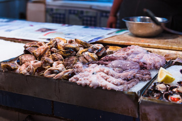 Octopus and other seafood