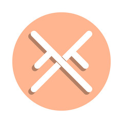 Obraz premium Batons badge icon. Simple glyph, flat vector of police icons for ui and ux, website or mobile application