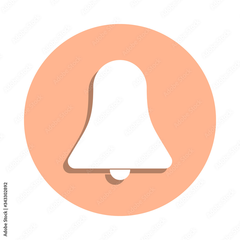 Poster bell badge icon. simple glyph, flat vector of university life icons for ui and ux, website or mobile