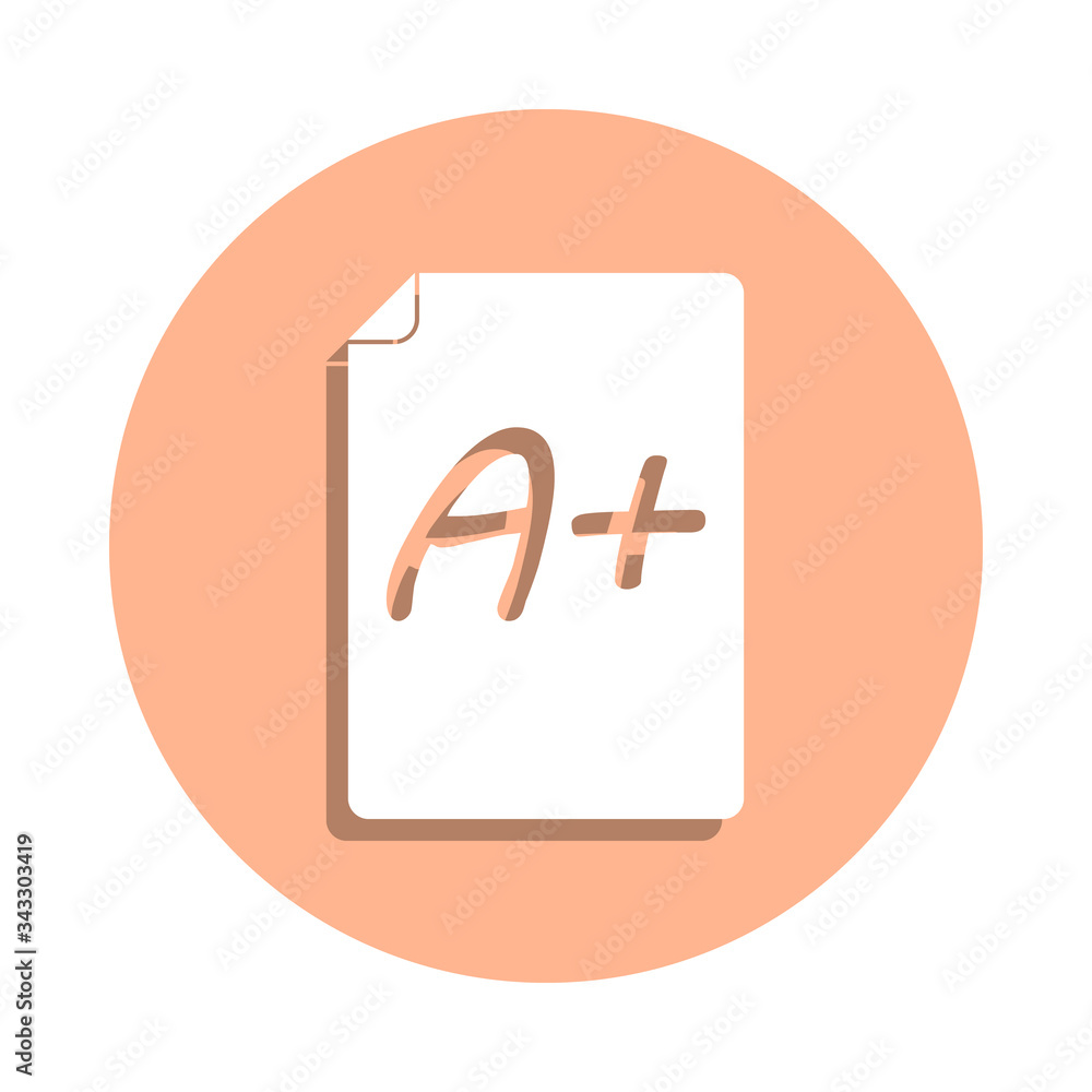 Poster score a badge icon. simple glyph, flat vector of university life icons for ui and ux, website or mob