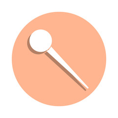 Pin badge icon. Simple glyph, flat vector of university life icons for ui and ux, website or mobile application