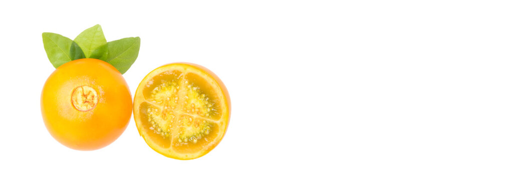 Lulo delicious tropical fruit - Solanum quitoense