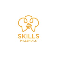 Skills Millenials Logo Vector and Food