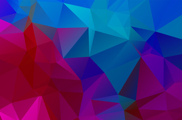 Obraz premium Blue vivid geometric polygonal abstract design background template