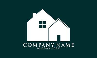 Home silhouette vector logo