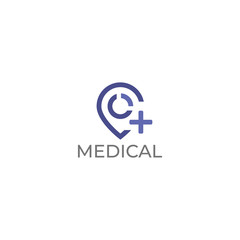 Medical pharmacy logo design template.