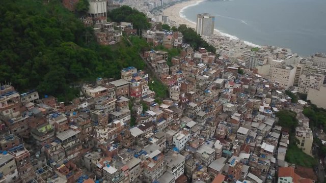Panoramic View of Homes in the Favela of Rio De Janeiro, Brazil