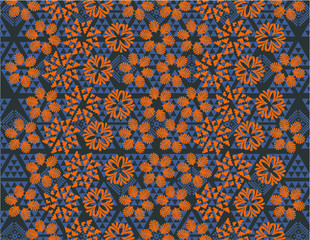 Geometric ethnic pattern graphic design vector art