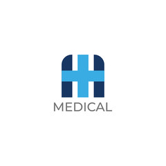 Medical pharmacy logo design template.