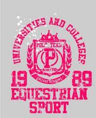 Polo sports graphic design vector art