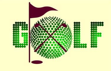 Golf sport graphic design vector art