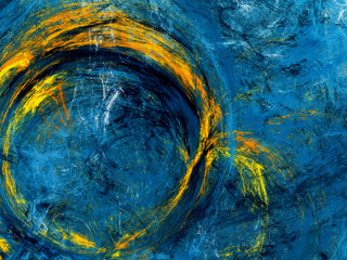 blue abstract fractal background 3d rendering illustration