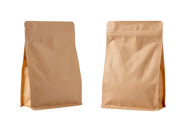 brown peper bag isolated on white background