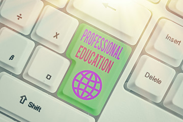 Conceptual hand writing showing Professional Education. Concept meaning Continuing Education Units...