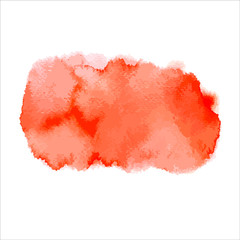 orange splash of paint watercolor on paper.Vector Eps10
