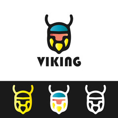 SET OF VIKING LOGO DESIGN TEMPLATE, WITH SIMPLE ELEGANT AND MODERN MINIMALIST STYLE.LOGO COLLECTION.