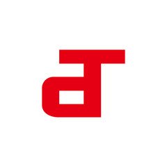 Fototapeta premium letter dt simple geometric line symbol logo vector