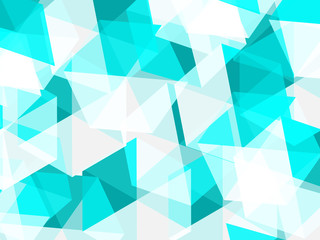 Abstract geometric or isometric white and blue polygon or low poly vector technology business concept background. EPS10 illustration style.