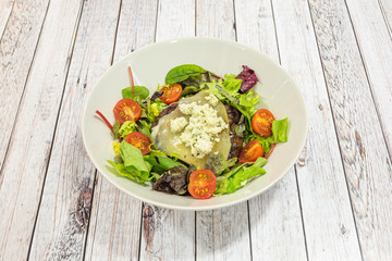 hamburger inside a bowl
