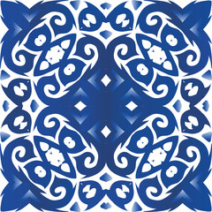 Ornamental azulejo portugal tiles decor.