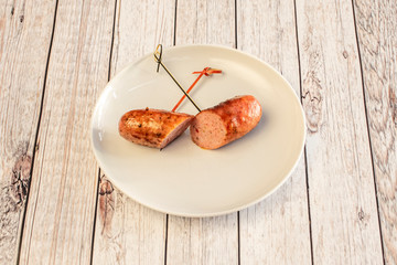 Catalan sausage cooked on the grill