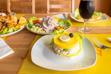 Typical Peruvian causa limeña