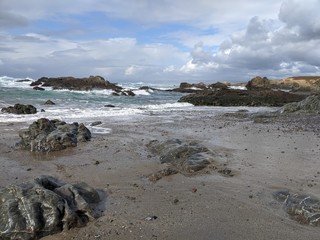 Cloudy Day Rocky Beach Shore 1