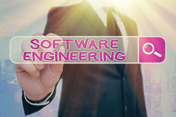 Word writing text Software Engineering. Business photo showcasing Program Development in Systematic...
