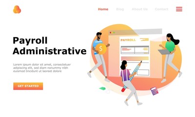 Salary Payment Administrative Vector Illustration Concept , Suitable for web landing page, ui, mobile app, editorial design, flyer, banner, and other related occasion 