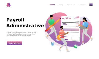 Salary Payment Administrative Vector Illustration Concept , Suitable for web landing page, ui, mobile app, editorial design, flyer, banner, and other related occasion 