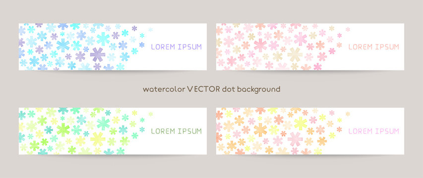 watercolor asterisk decoration. web banners template