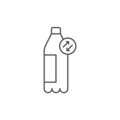 Fototapeta premium Recycle plastic bottle vector icon symbol isolated on white background