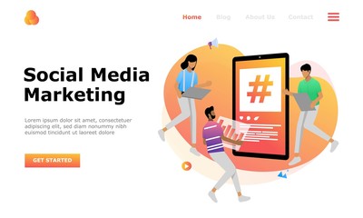 Social Media Marketing Vector Illustration Concept, Suitable for web landing page, ui, mobile app, editorial design, flyer, banner, and other related occasion