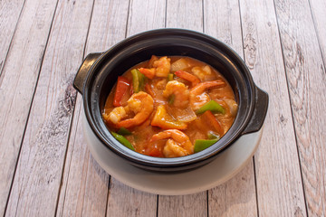 bowl of shrimp curry
