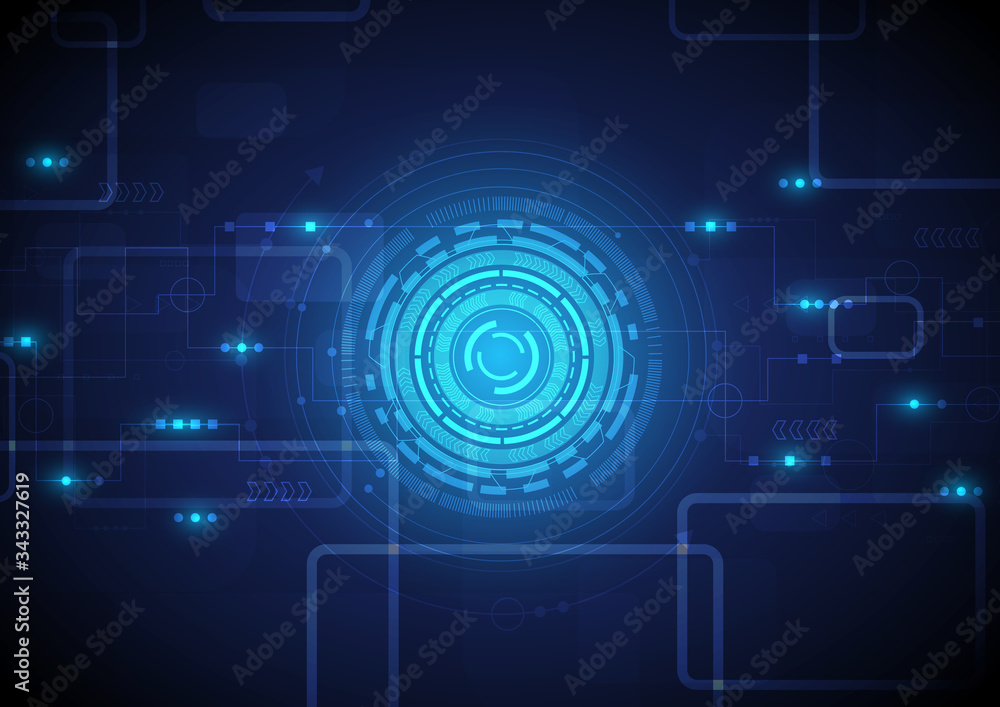 Poster hi-tech digital data connection system