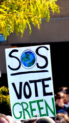 SOS vote green sign 