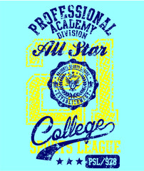 Athletic College professional graphic design vector art
