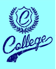 Athletic College professional graphic design vector art