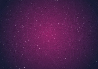 Abstract violet tech low poly vector background