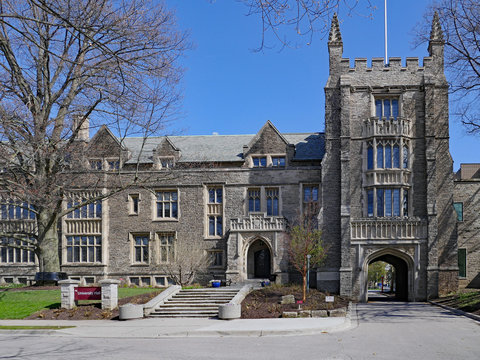 Old College Building  Typical Of North American Collegiate Gothic Architecture.