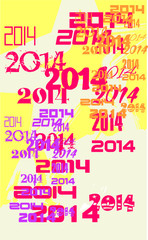 2014 year print embroidery graphic design vector art