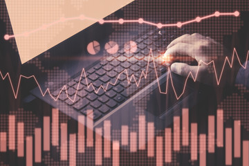 Investment graph. Internet, Technology. Financial concept
