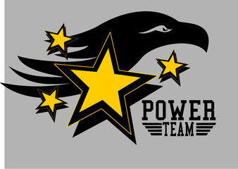 eagle air force print embroidery graphic design vector art