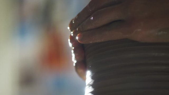 stock video footage potter, ceramist, thrower