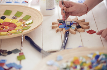 Abstract coding program script text on computer screen