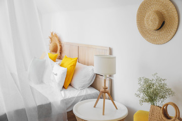 Interior of beautiful modern bedroom © Pixel-Shot